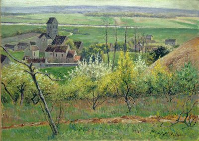 Un pueblo cerca de Auvers, c.1885 de Victor Vignon